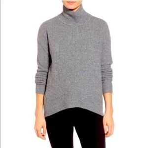 Madewell Merino Wool Blend Mock Neck Sweater GRAY‎ X SMALL